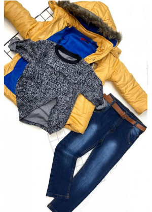Костюм (куртка, кофта и джинсы) 20599858