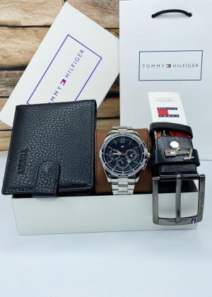 Подарочный набор часы, ремень, кошелёк и коробка 20657341