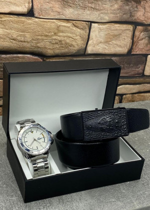 Подарочный набор часы, ремень и коробка 20667089