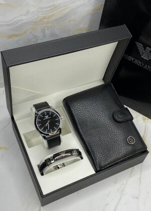 Подарочный набор часы, браслет, кошелёк и коробка 20826034