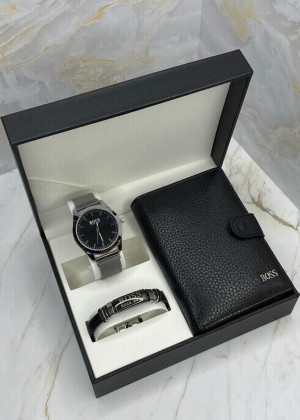 Подарочный набор часы, браслет, кошелёк и коробка 20826036