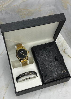 Подарочный набор часы, браслет, кошелёк и коробка 20826038