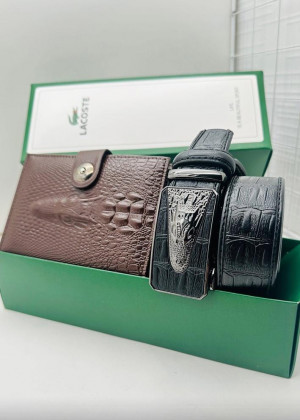 Подарочный набор для мужчины ремень, кошелек + коробка #21177528