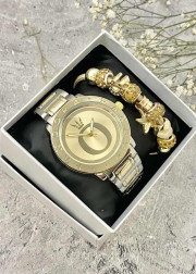 Подарочный набор для женщин часы и браслет+ коробка