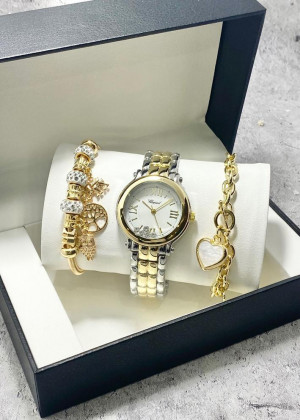 Подарочный набор для женщин часы, 2 браслета + коробка 23244965