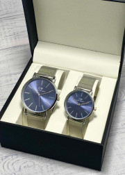 Подарочный набор часы для мужчин и для женщин + коробка