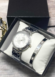Подарочный набор для женщин часы и браслет+ коробка