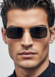 Набор мужские солнцезащитные очки, коробка, чехол + салфетки