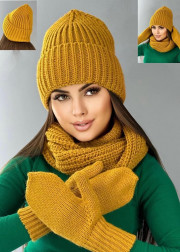 Шапка + шарф и перчатки