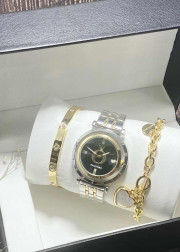 Подарочный набор для женщин часы, 2 браслета + коробка