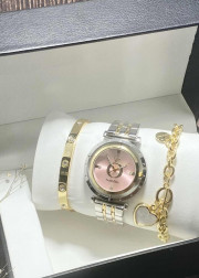 Подарочный набор для женщин часы, 2 браслета + коробка