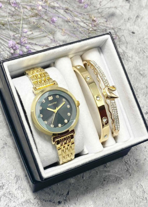 Подарочный набор для женщин часы, 2 браслета + коробка 23304528