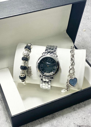 Подарочный набор для женщин часы, 2 браслета + коробка 23304529