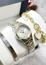 Подарочный набор для женщин часы, 2 браслета + коробка