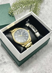 Подарочный набор для мужчины часы и браслет + коробка